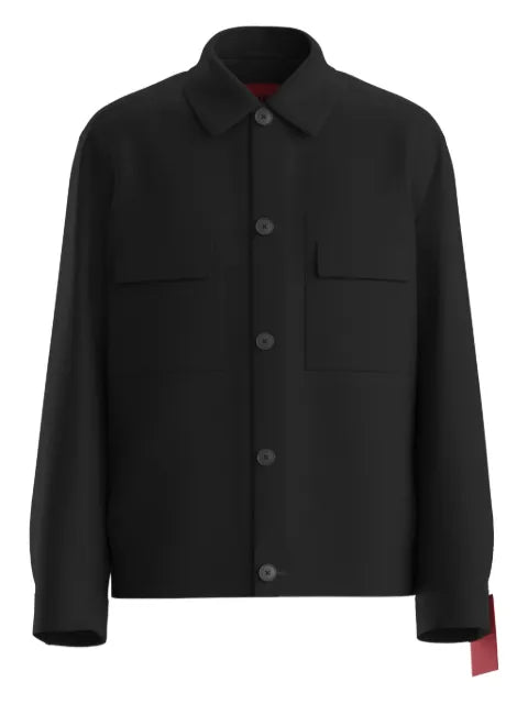 HUGO slim-fit jacket in wrinkle-resistant twill