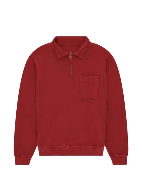 Fortela Yale zip-up chest-pocket sweatshirt