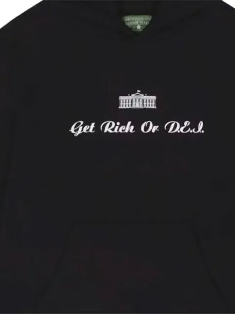 Denim Tears Get Rich or DEI embroidered hoodie
