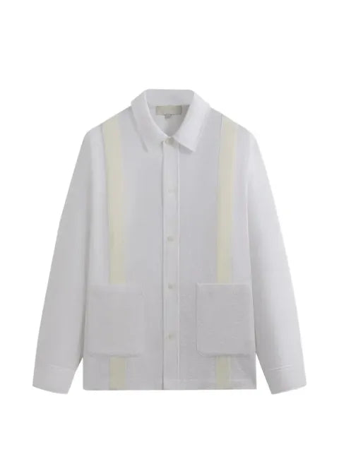 KITH seersucker boxy collared shirt jacket