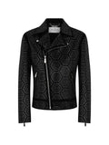 Philipp Plein monogram stone biker jacket