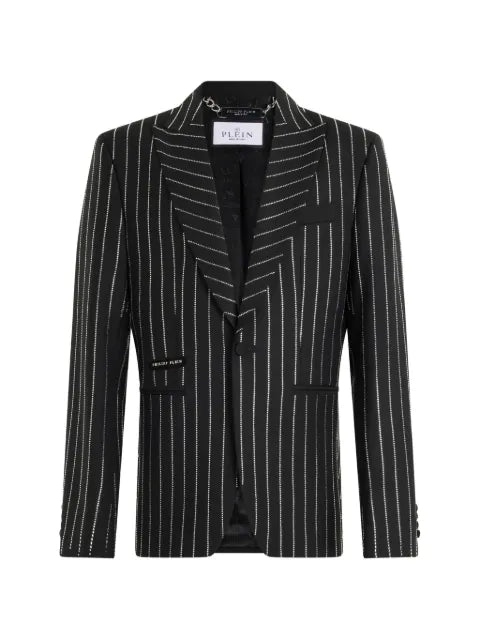Philipp Plein jacquard blazer Lord-fit strass