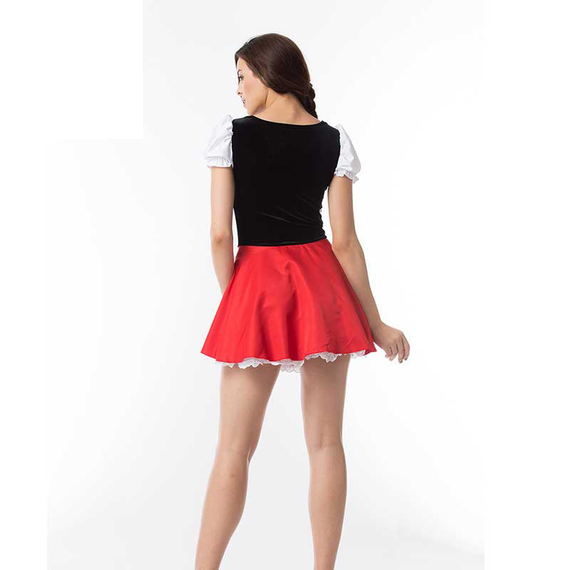 Halloween Women Little Red Riding Hood Cosplay Fairy Tale Party Dress