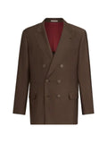 Brunello Cucinelli virgin-wool and cashmere one-and-a-half breasted deconstructed blazer