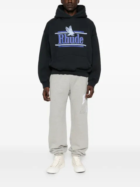 RHUDE logo-print pouch-pocket hoodie