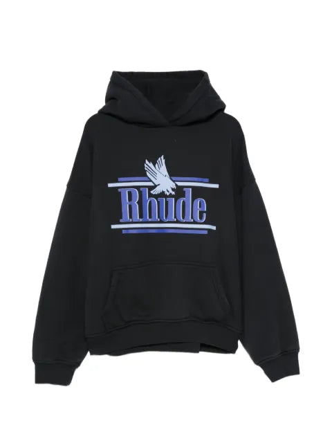RHUDE logo-print pouch-pocket hoodie