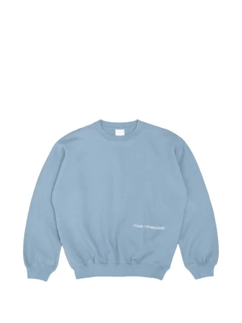 GOSHA RUBCHINSKIY logo-print raglan-sleeve sweater