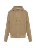 Burberry logo-embroidered zip-up hoodie