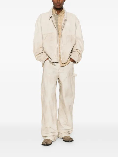 COLE BUXTON distressed panelled jacket