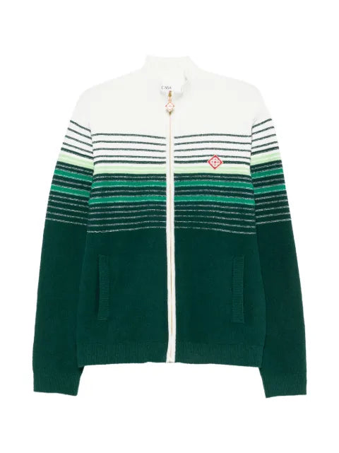 Casablanca striped zip-up cardigan