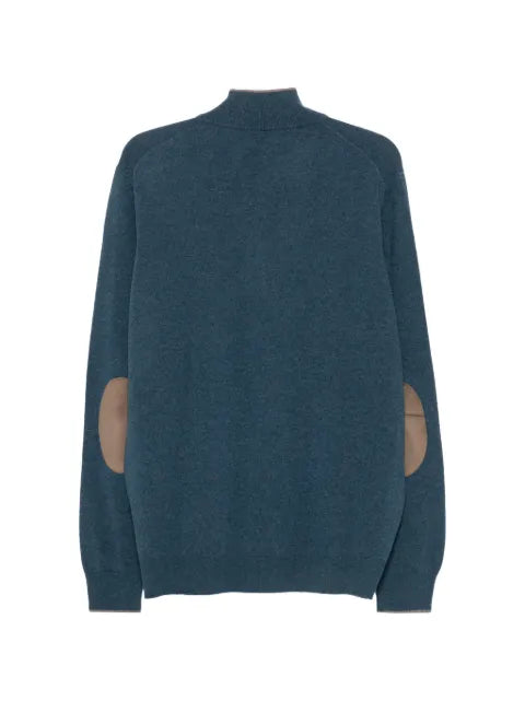 Gran Sasso quarter-zip elbow-patch wool jumper