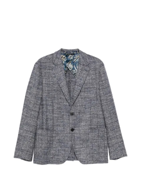 ETRO check-pattern notched-lapel blazer