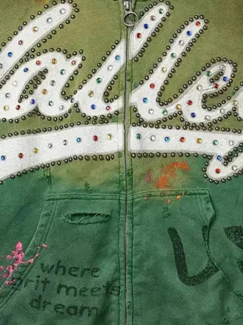 Vale crystal-embellishment hoodie