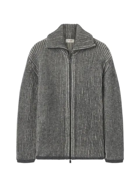 RETORI two-way-zip-fastening cardigan