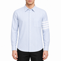 Men's Striped Long-Sleeve Shirt — Classic Button Collar | Thom Browne
