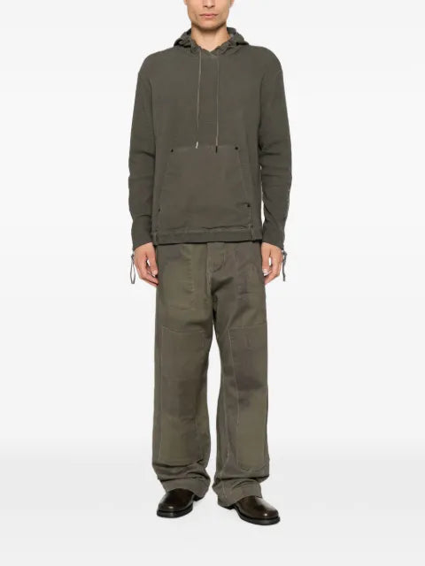 Masnada waffle-knit zip-cuff hoodie