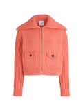 Patou ribbed-knit zipped sweater