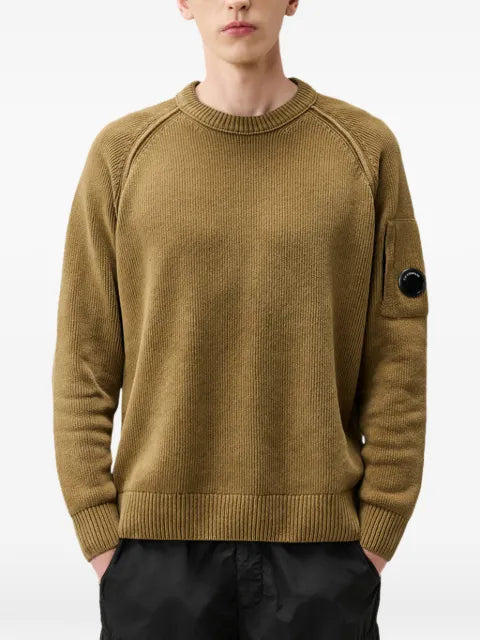 C.P. Company chenille cotton Lens crewneck sweater
