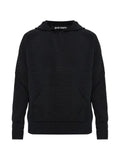 Palm Angels logo-print knitted cotton hoodie