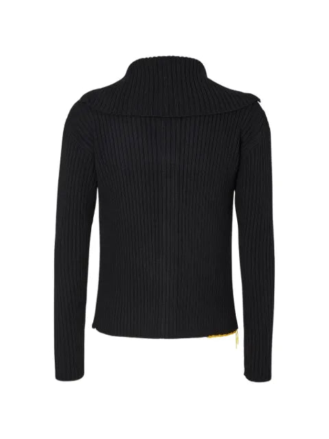 FENDI ribbed-knit zip-up sweater