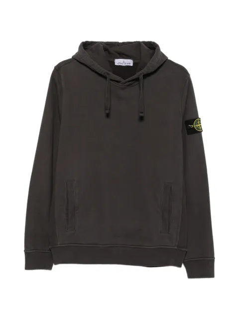 Stone Island logo-patch drawstring hoodie