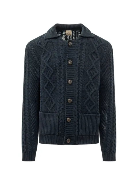 RAKKI Aran cable-knit cardigan