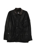 Barbour waxed-cotton corduroy-collar jacket