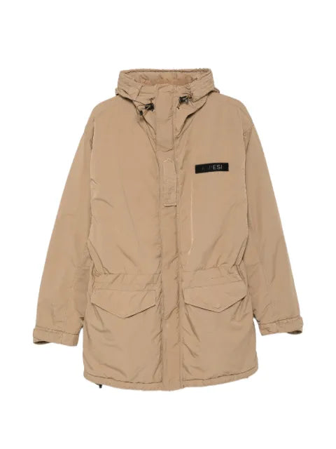 ASPESI hooded logo-patch jacket