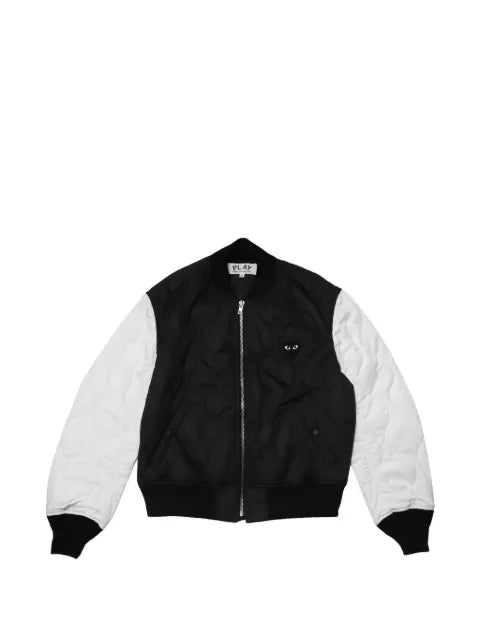 Comme Des Garçons Play Heart logo quilted bomber jacket
