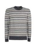 Eleventy jacquard-knit striped sweater
