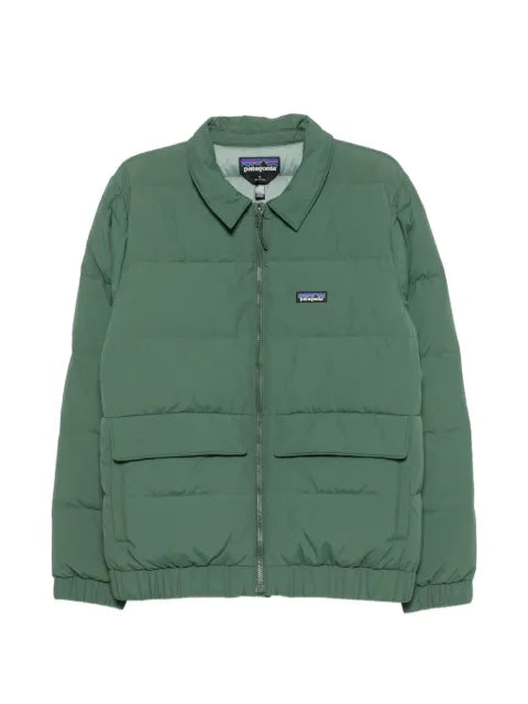 Patagonia quilted logo-patch jacket
