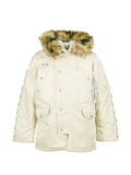 THUG CLUB × Alpha Industries N-3B rivet-embellished padded jacket
