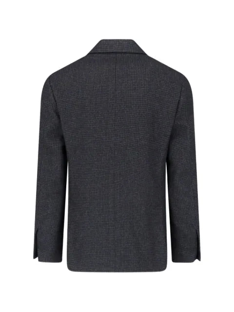 Lardini check-pattern notched-lapel blazer