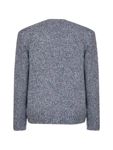 NN07 Flint marl-knit V-neck sweater
