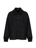 Yohji Yamamoto knit-trim wool jacket