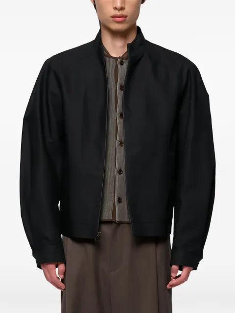 Amomento curved-sleeve cotton jacket