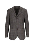 Luigi Bianchi houndstooth-pattern blazer