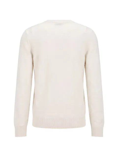 BOSS silk sweater with jacquard pattern