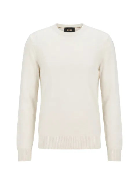 BOSS silk sweater with jacquard pattern