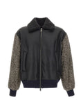 Iceberg faux-leather panel jacket
