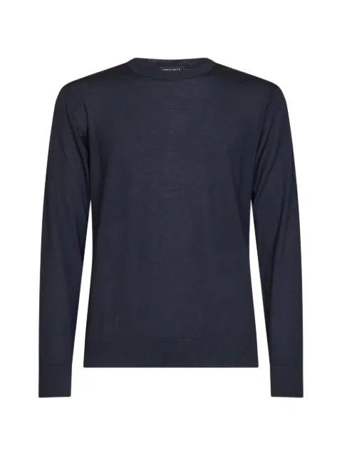 Zegna ribbed-trim sweater