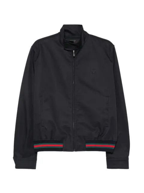 Gucci Web-stripe cotton jacket