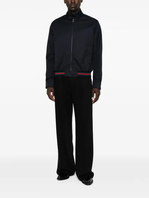 Gucci Web-stripe cotton jacket