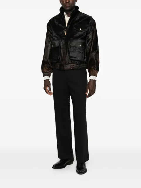 FOUND calf-hair panelled jacket
