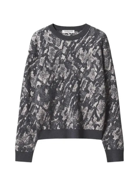 Maison Kitsuné Granit jacquard-knit sweater