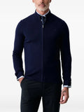 Trussardi zip-up textured-knit cardigan
