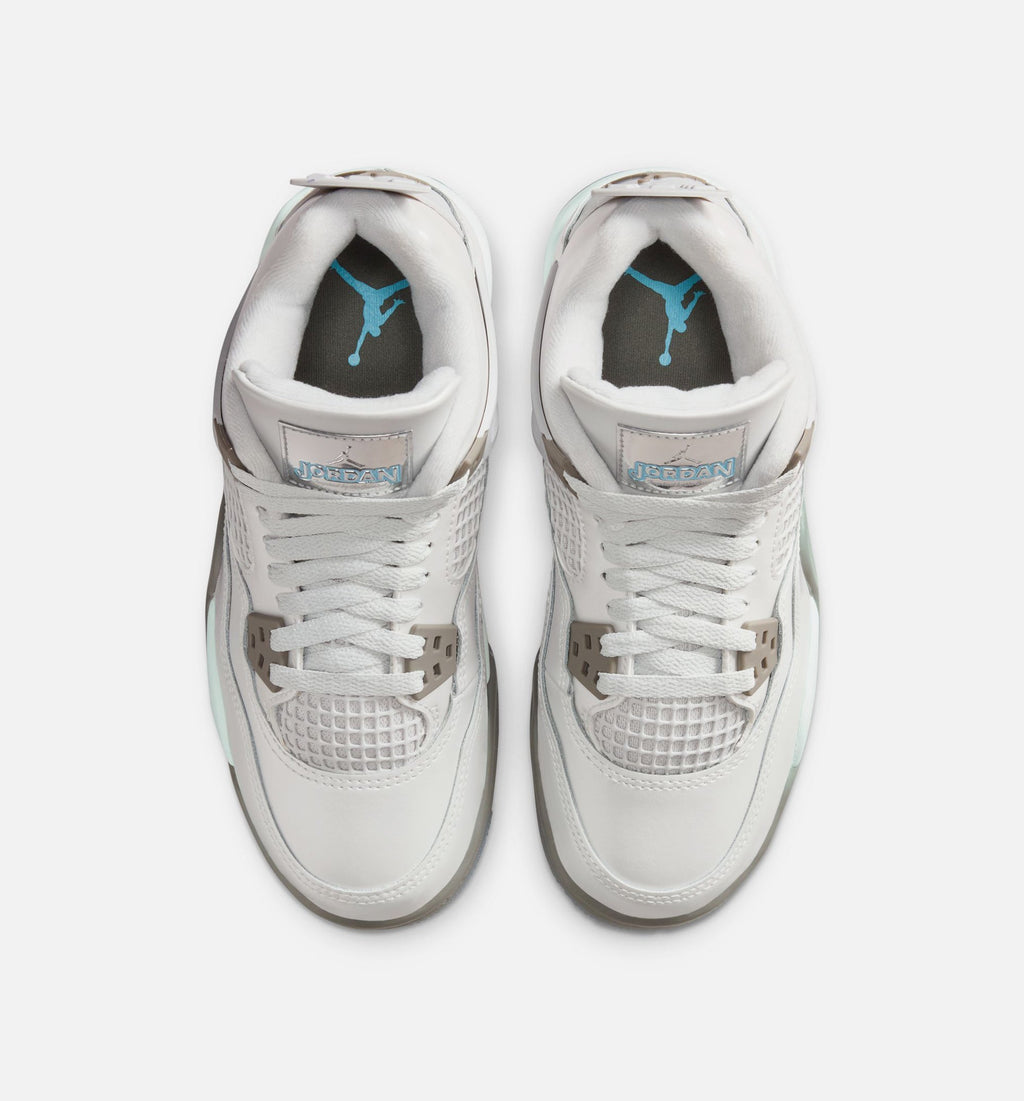 Air Jordan 4 Retro Blue Chill Grade School Lifestyle Shoe – Photon Dust/Blue Chill/Flat Pewter/White/Blue Tint