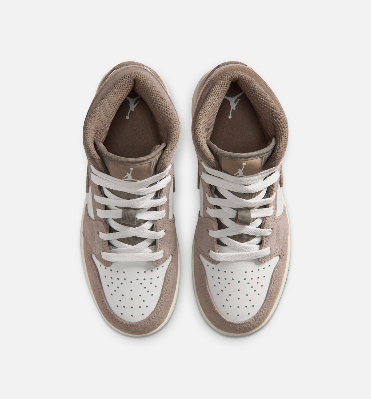 Air Jordan 1 Mid Grade School Lifestyle Shoe – Enigma Stone / Olive Grey / Summit White