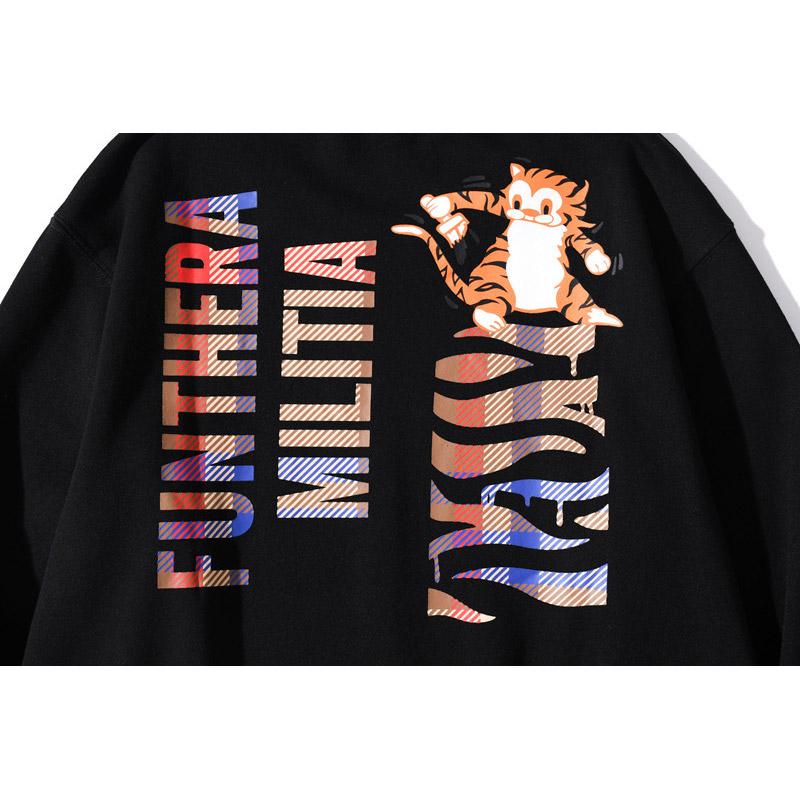Bathing Ape Sweatshirts Shark Head Tiger Head Printed Pullover Sweatshirt round Neck Bottoming Shirt