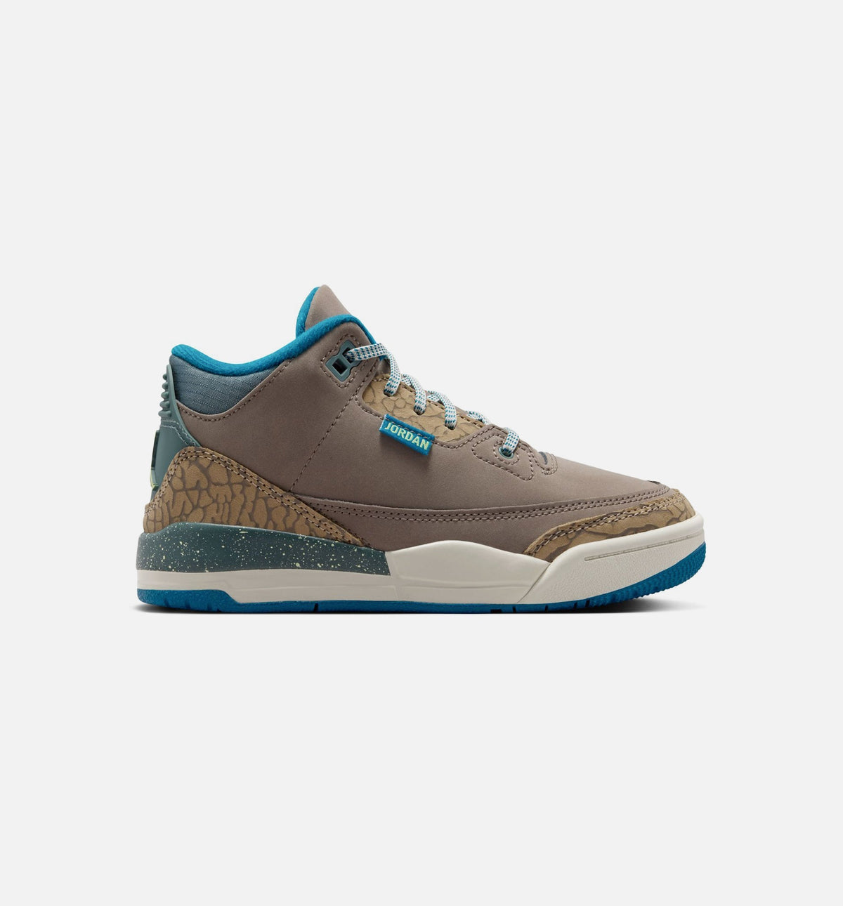 Air Jordan 3 Retro Olive Grey Preschool Lifestyle Shoes - Olive Grey/Abyss Green/Khaki/Sea Glass